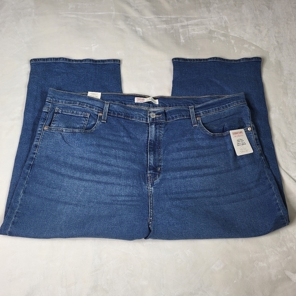 Levi’s Cropped Heritage Plus Size Blue Jeans. Straight Loose Fit. 28W - Picture 6 of 14